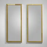 Paul Evans, Cityscape wall mirrors from the PE 400 series, pair, c. 1973, brass, mirrored glass