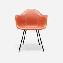 DAX by Charles and Ray Eames, 1950, molded fiberglass with rope edge, enameled steel, sold Feb 2026