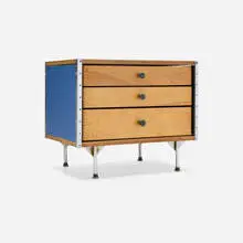Charles and Ray Eames, ESU 170-C, birch plywood, birch, lacquered Masonite, chrome-plated steel, enameled aluminum