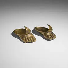 Pieds Lotus, pair by Claude Lalanne, 1978, gilt bronze, sold Feb 2026