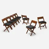 Pierre Jeanneret, Chairs from Punjab University, Chandigarh, set of eight