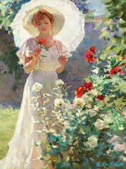 Yuri Krotov, 'Roses', oil on canvas