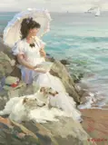 Yuri Krotov, Faraway thoughts, oil on canvas
