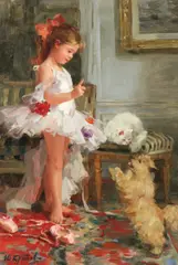 Yuri Krotov, 'Tais and her friends', oil on canvas
