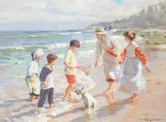Aleksandr Averin, 'An unexpected catch', oil on canvas
