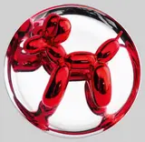 Jeff Koons, Balloon Dog, 1995, Porzellanobjekt mit reflektierend roter und verspiegelter Glasur. Durchmesser: 26 cm (10 ¼ in.)
