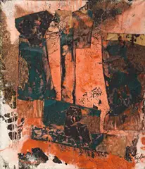 Wi-I-65 by Fred Thieler, 1965, Mischtechnik und Collage auf Leinwand, sold Jun 2012