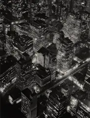 Berenice Abbott, New York at Night: Empire State Building, <br />, 350 Fifth Avenue, West Side, 34th and 33rd Streets. 1932 Silbergelatineabzug, goldgetont, 1976