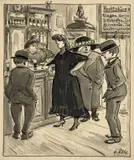 Heinrich Zille, Zur Gerichtslaube. Vor 1922