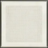 Rudolf Kämmer, Weiße Kugelstruktur, 1961, Reliefbild auf Hartfaser. Im Künstlerrahmen