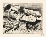 Otto Dix, Lustmord, 1922, Kaltnadel auf Velin