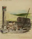 Im Eschau–Revier by Heinrich Zille, 1906, Farbkreide auf Papier, sold Nov 2011