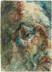 Kopf, Nr. 168 by Marwan, 1976, Aquarell über Bleistift auf Bütten, sold Nov 2018