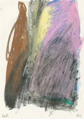 Per Kirkeby, Læsø, 1983, Kreide und Aquarell auf Papier