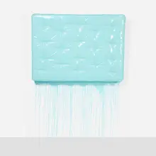 Jim Lambie, Subway Sect, 2008, house paint, mattress