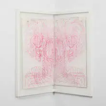 Matthew Monahan, Cedar Bleed, 1995, oil on paper in artist's frame