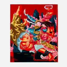 Lu Peng, Red Pipeline, 2004, acrylic on canvas