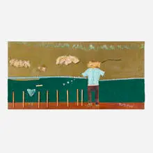Jon Pylypchuk, Untitled (No one loves you anymore), 2000, foam, glitter, carpet, wood, wire, fabric, mixed media and acrylic on canvas
