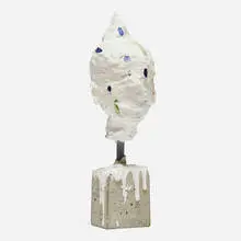 Arlene Shechet, Feeling Head, 1997, concrete, steel, plaster, acrylic
