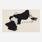 Robert Longo, Reclining Gretchen, 1985, charcoal, graphite and ink on paper mounted to Masonite