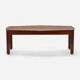 Roy McMakin, Early desk, c. 1987, mahogany, stainless steel