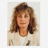 Thomas Ruff Studio, Portrait of Ruth Bloom, 1989, Cibachrome print mounted to acrylic