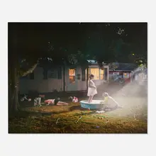 Gregory Crewdson, Untitled (Pregnant Woman/Pool) (from the Twilight series), 1999, laser direct C-print mounted to aluminum in artist's frame