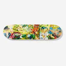 Happy All The Day skateboard deck by Clayton Brothers, offset lithograph in colors on skate deck, sold Sep 2024