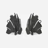 Albert Paley, Andirons, pair, 1996, forged and fabricated steel with a blackened finish