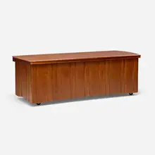 Wharton Esherick, Large storage chest, 1968, cedar, laminate, casters