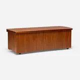 Wharton Esherick, Large storage chest, 1968, cedar, laminate, casters