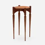 Kristina Madsen, Occasional table, 1992, bubinga with intaglio carving