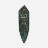 Lizard door knocker by Judy Kensley McKie, 1997, patinated bronze, sold May 2025
