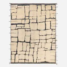 Contemporary, Moroccan-style pile carpet, hand-knotted wool
