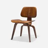 Pre-production DCW by Charles and Ray Eames, 1945, ash plywood, rubber, sold Feb 2026