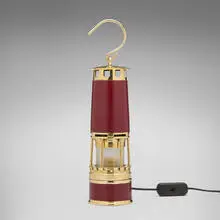 Paul Dupré-Lafon, Table lamp, c. 1940, brass, leather, frosted glass
