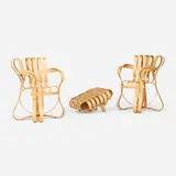 Cross Check armchairs, pair and Power Play ottoman by Frank Gehry, laminated maple, sold Jan 2026