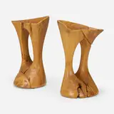 Howard Werner, Stools, set of two, c. 1985, cypress