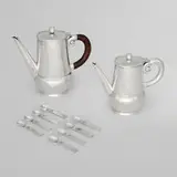 William Philip Spratling, Collection of tabletop articles, silver, sterling silver, rosewood