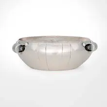 Bowl with three handles by William Philip Spratling, c. 1940-44, silver, sold Jan 2026