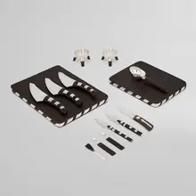 William Philip Spratling, Collection of tabletop articles, c. 1950-65, ebony, silver, sterling silver