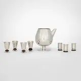 William Philip Spratling, Collection of tabletop articles, sterling silver, silver, ebony