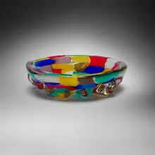 Murano, Bowl, internally decorated glass