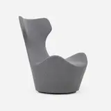 Naoto Fukasawa, Grande Papilio lounge chair, 2009, jersey upholstery over foam, brushed steel