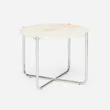 Prototype Model 259 table by Ludwig Mies van der Rohe, chrome-plated steel, onyx, sold Jan 2026