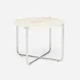 Prototype Model 259 table by Ludwig Mies van der Rohe, chrome-plated steel, onyx, sold Jan 2026