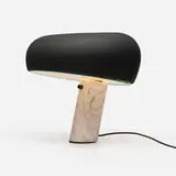 50th Anniversary Snoopy table lamp by Achille & Pier Giacomo Castiglioni, 1967 / 2017, enameled metal, marble, glass, sold Jan 2026