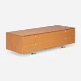 Luca Meda, Cabinet, c. 1975, pear wood, aluminum