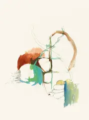 Daniel Richter, Ohne Titel, 1997, Farbige Tuschen auf Papier