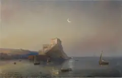 Théodore Gudin, Castello Aragonese bei Ischia, 1867, Öl auf Leinwand